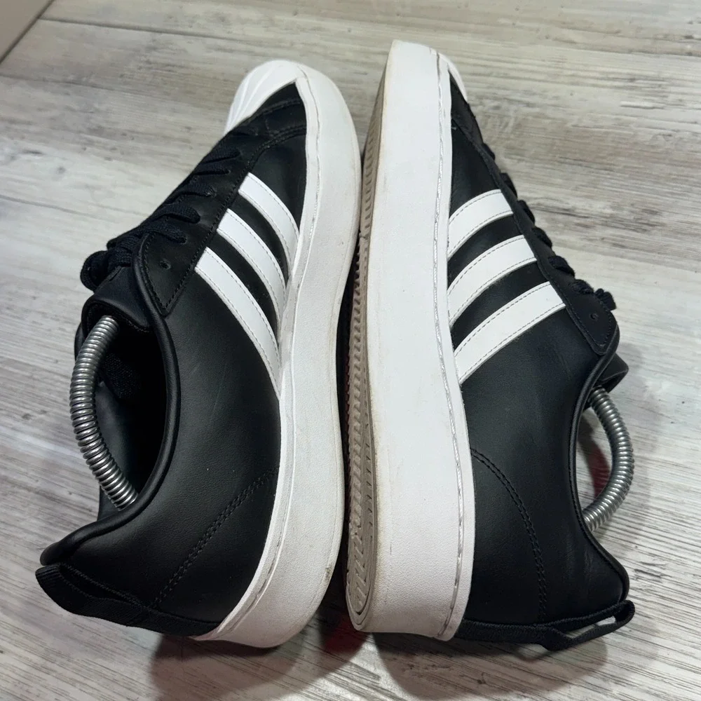 Adidas Streetcheck Cloudfoam Court Men's Sz 10 Low Black White
